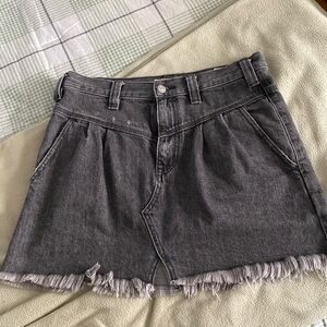 We The Free distressed black jean skirt